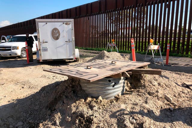 President Trump visited a section of border barrier in Arizona, but experts see 'very little progress' on what he promised. AP