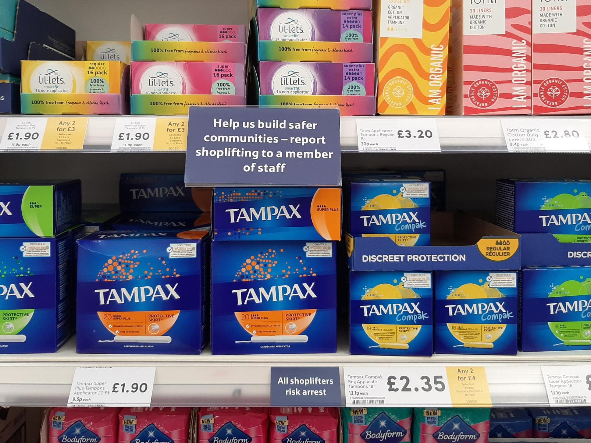 Anti-stealing warnings in front of tampons get backlash from womens groups The Independent The Independent picture