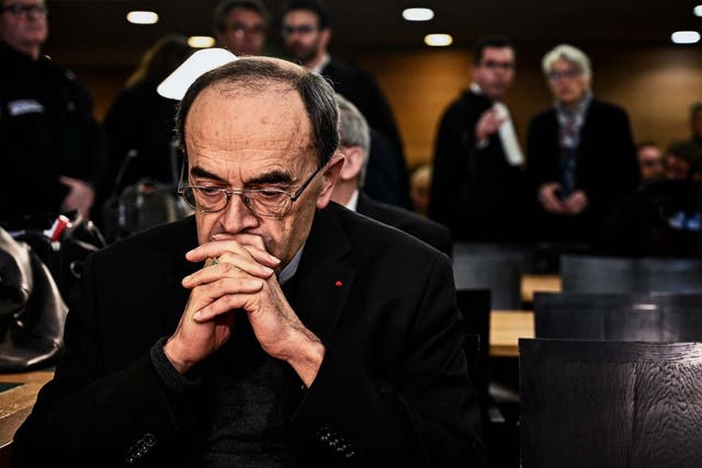 File photo of Lyon archbishop cardinal Philippe Barbarin during his trial in Lyon, France, 7 January, 2019.