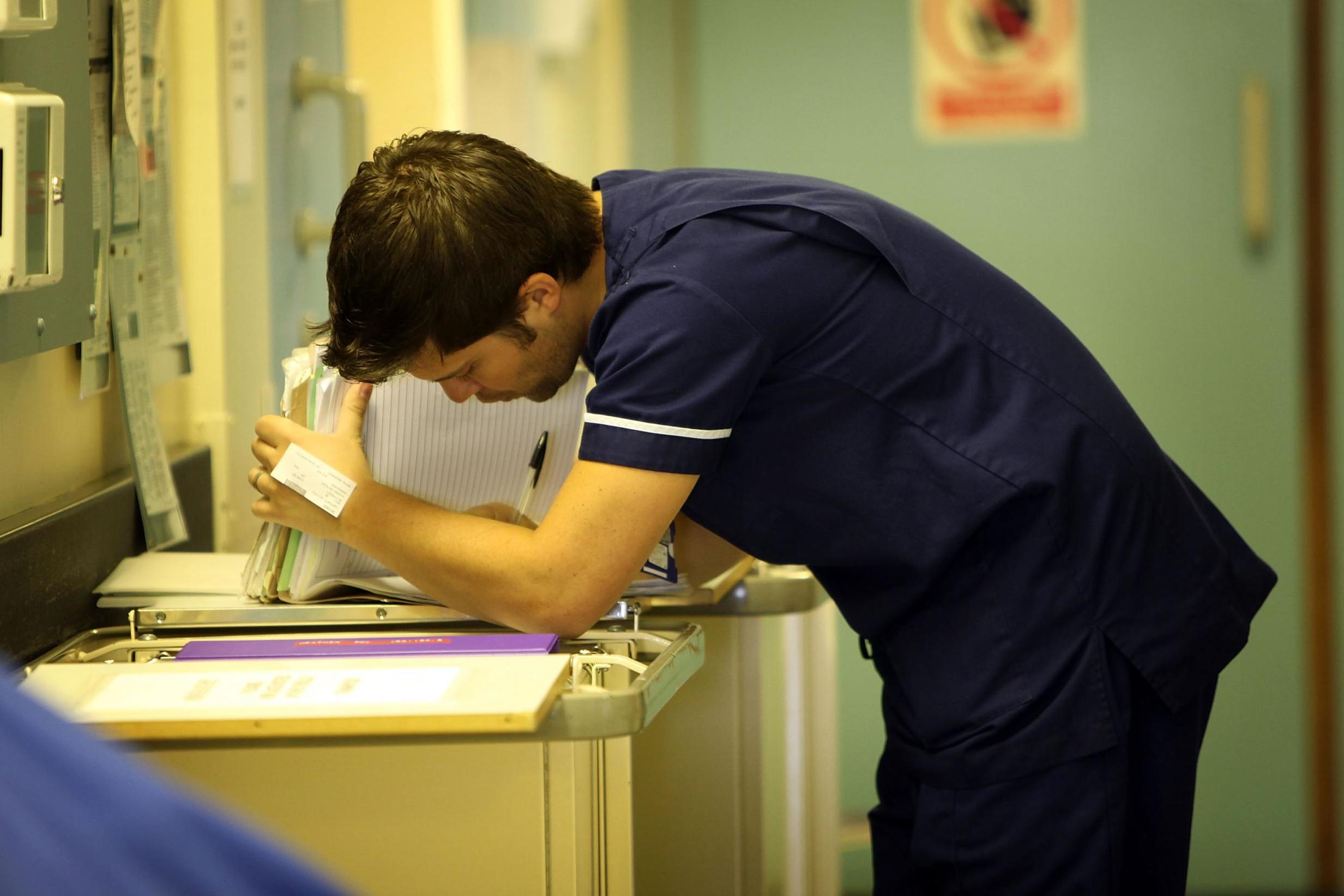 In many general wards across the country, medical workers still record patient details by hand