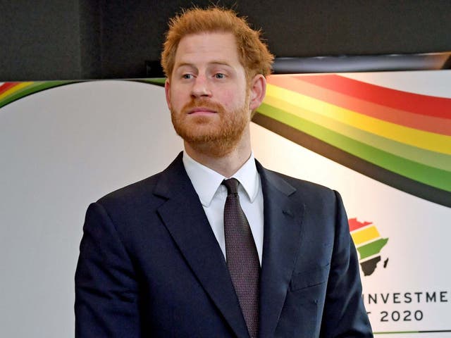 Prince Harry attends the UK-Africa Investment Summit in London on 20 January