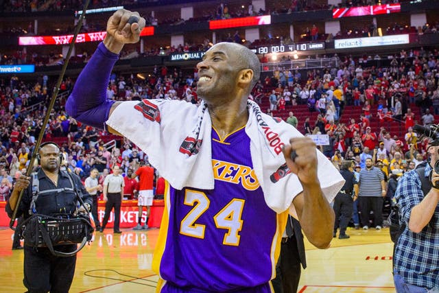 Kobe Bryant wore the No 24 jersey for the LA Lakers
