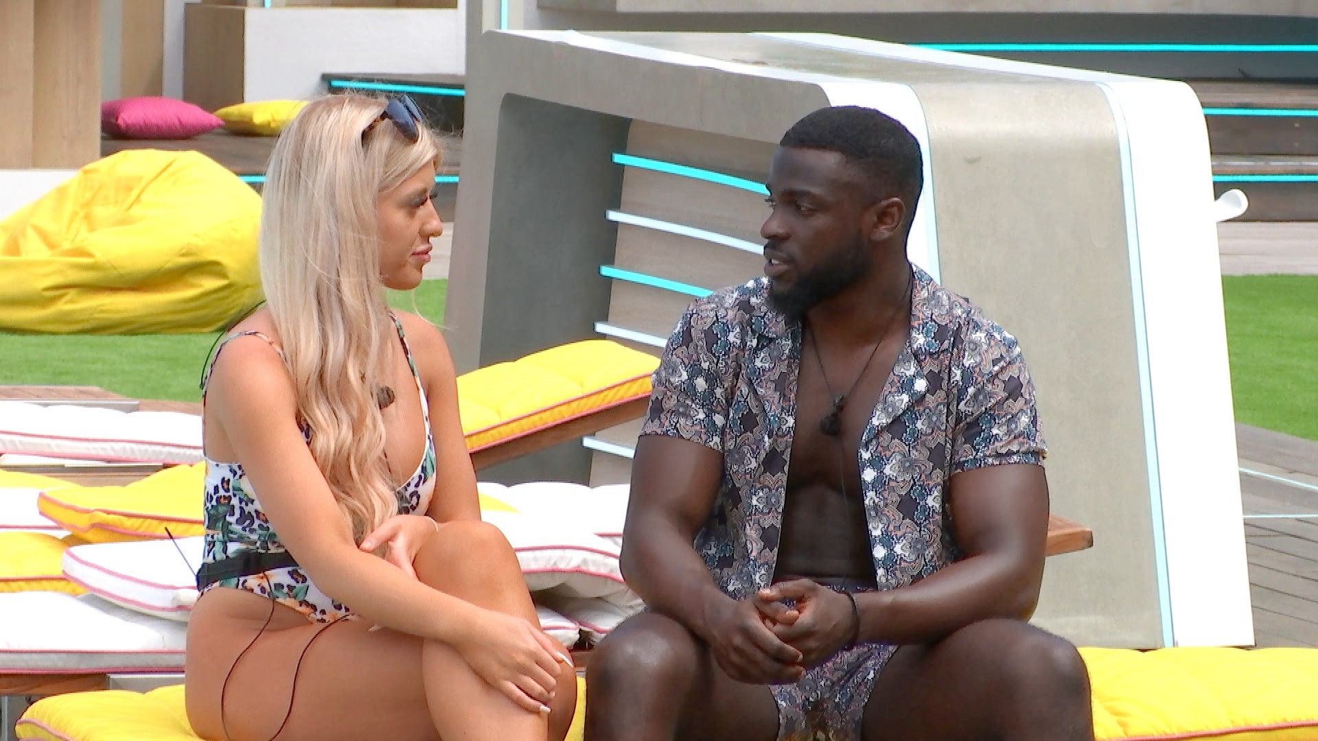 Jess Gale and Mike Boateng on the 2020 winter series of Love Island