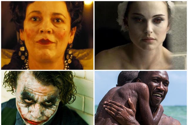 Magnetic: (clockwise from top left) Olivia Colman in ‘The Favourite’, Natalie Portman in ‘Black Swan’, Alex Hibbert and Mahershala Ali in ‘Moonlight’, and Heath Ledger in ‘The Dark Knight’