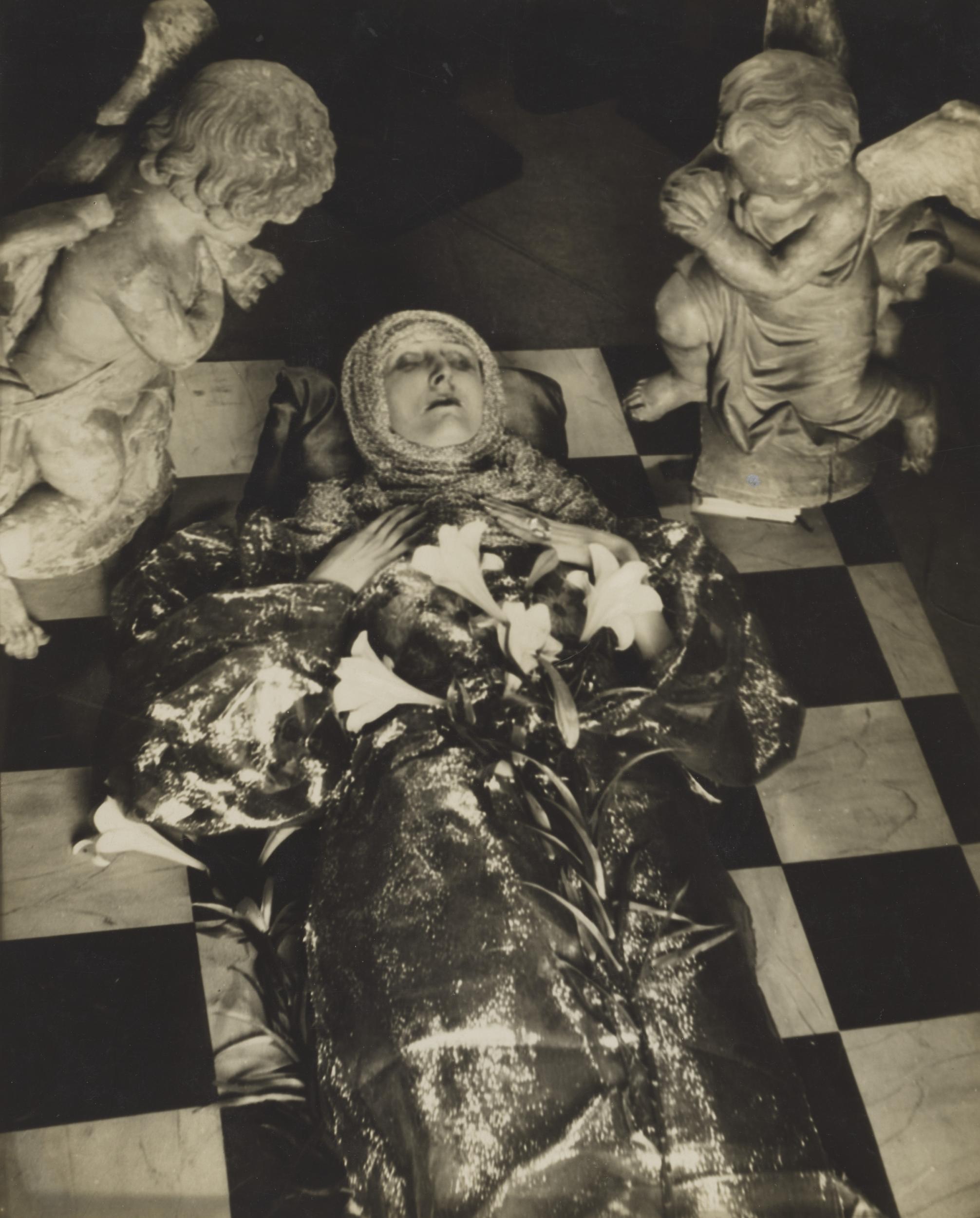 Edith Sitwell at Sussex Gardens by Cecil Beaton, 1926