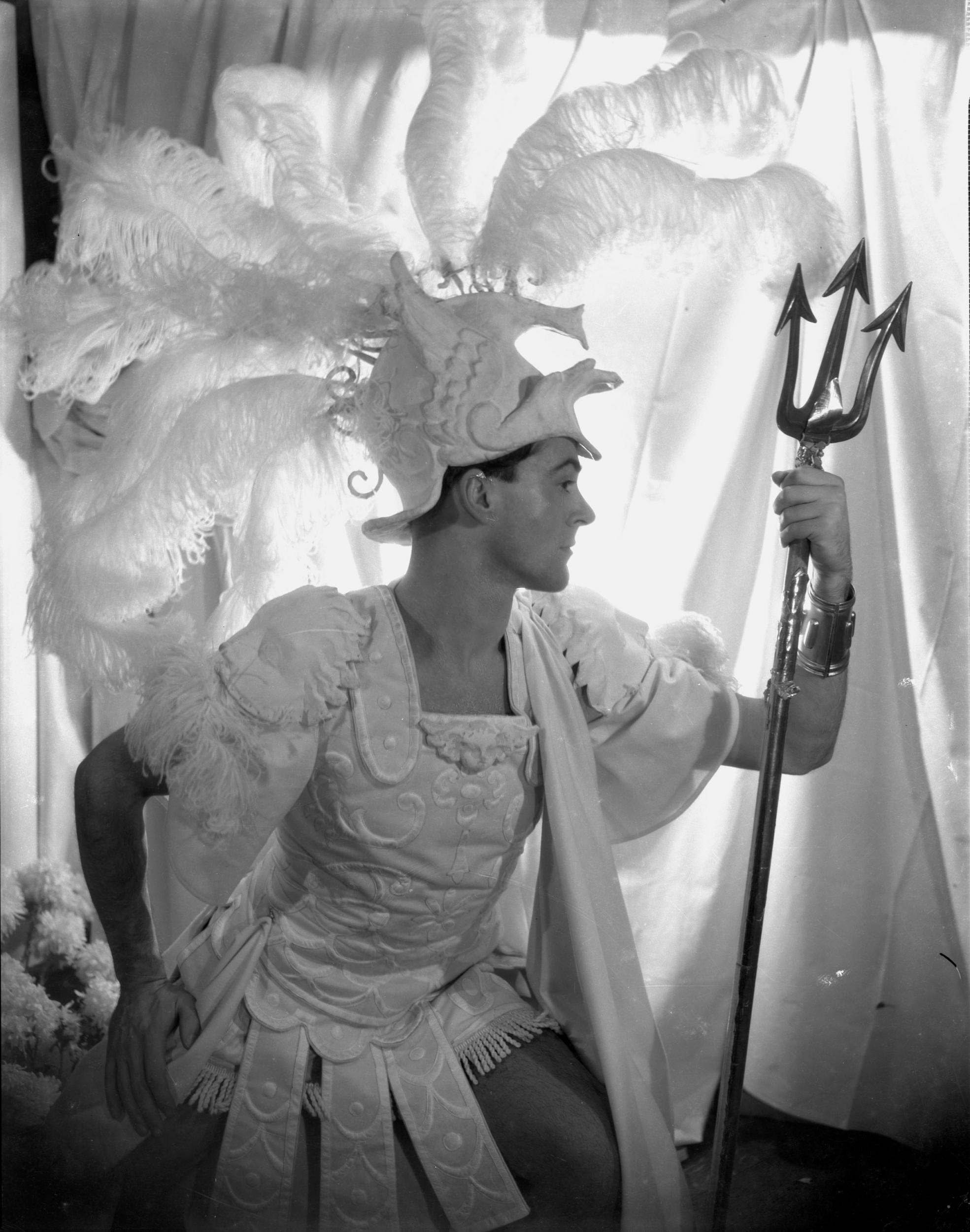 Oliver Messel in his costume for Paris in 'Helen!' by Cecil Beaton, 1932