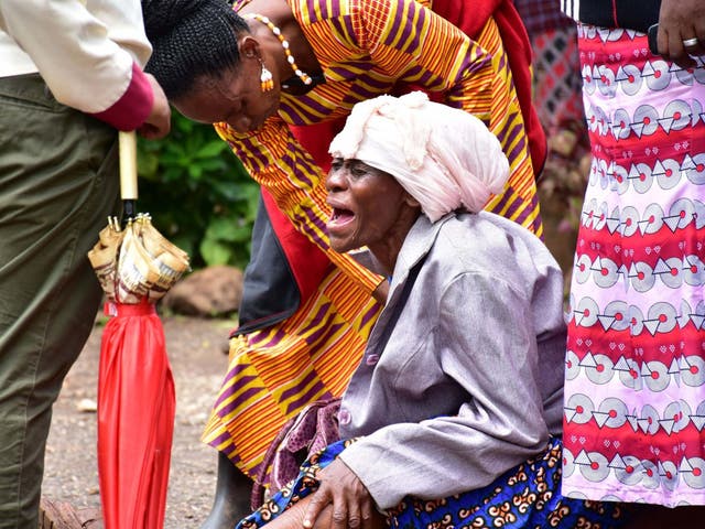 A Moshi resident grieves after the death of her granddaughter who was killed in the incident