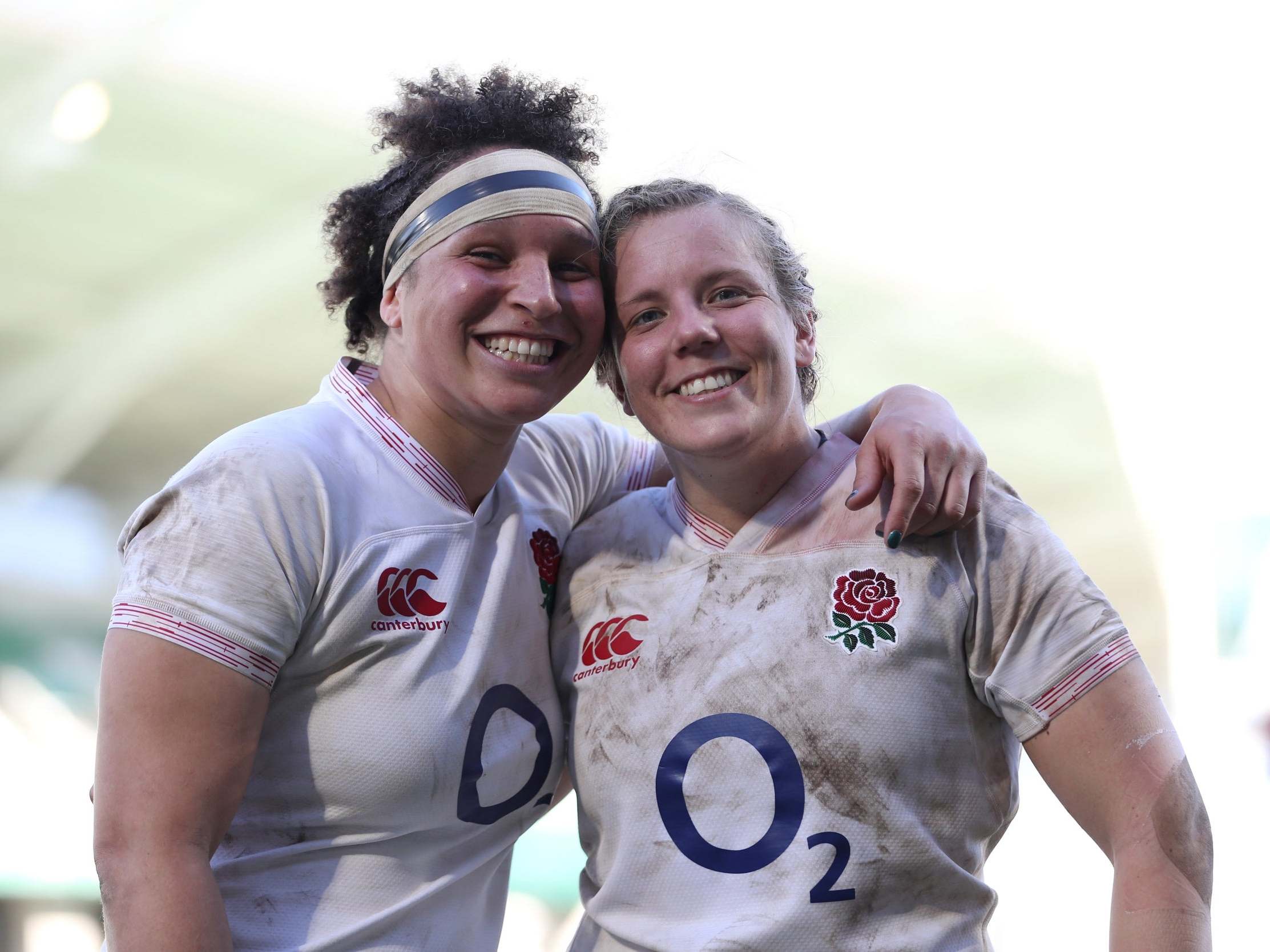 Shaunagh Brown and Heather Kerr celebrate victory