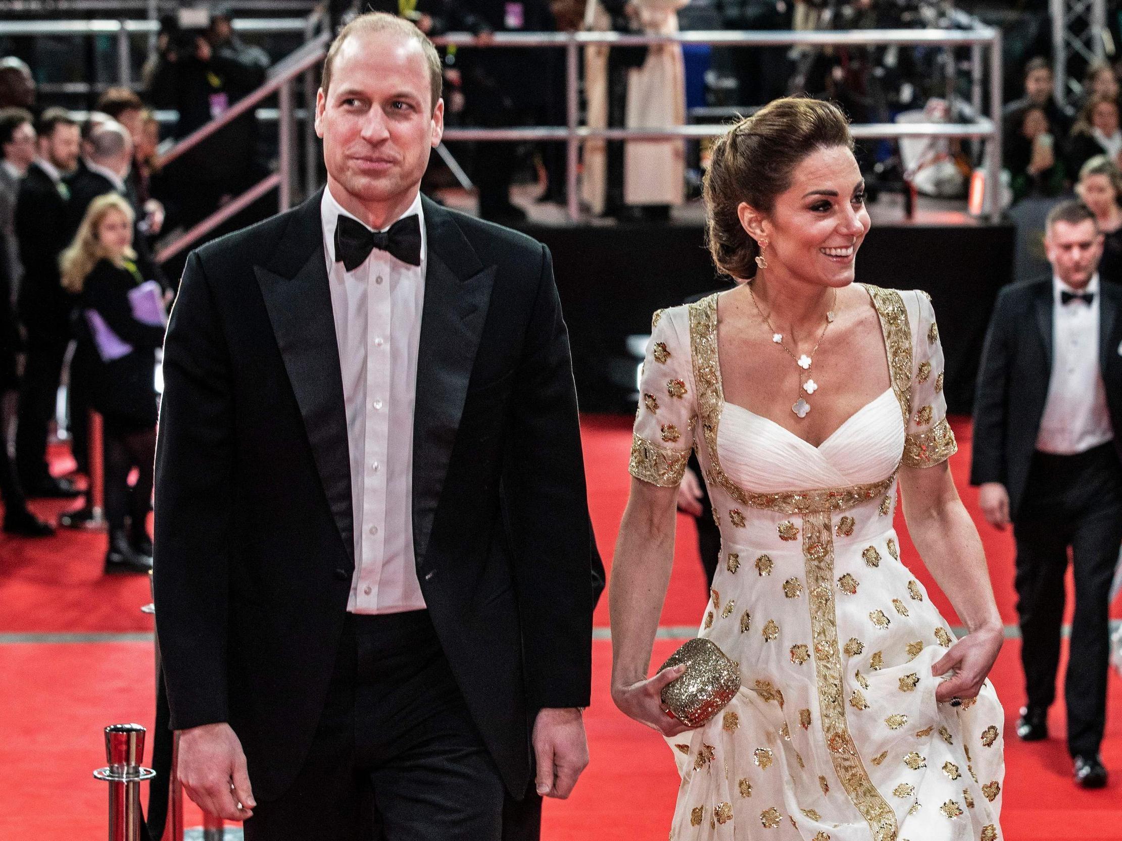 Kate Middleton Stuns in an Alexander McQueen One-Shoulder White Gown at the  BAFTAs