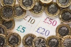 The pound has fallen sharply against the dollar and euro