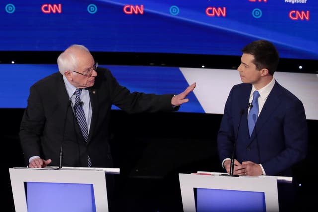 Mr Buttigieg and Mr Sanders represent different generations and different ideologies