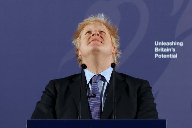 Boris Johnson sets out his vision for a trade deal at the Old Naval College in Greenwich