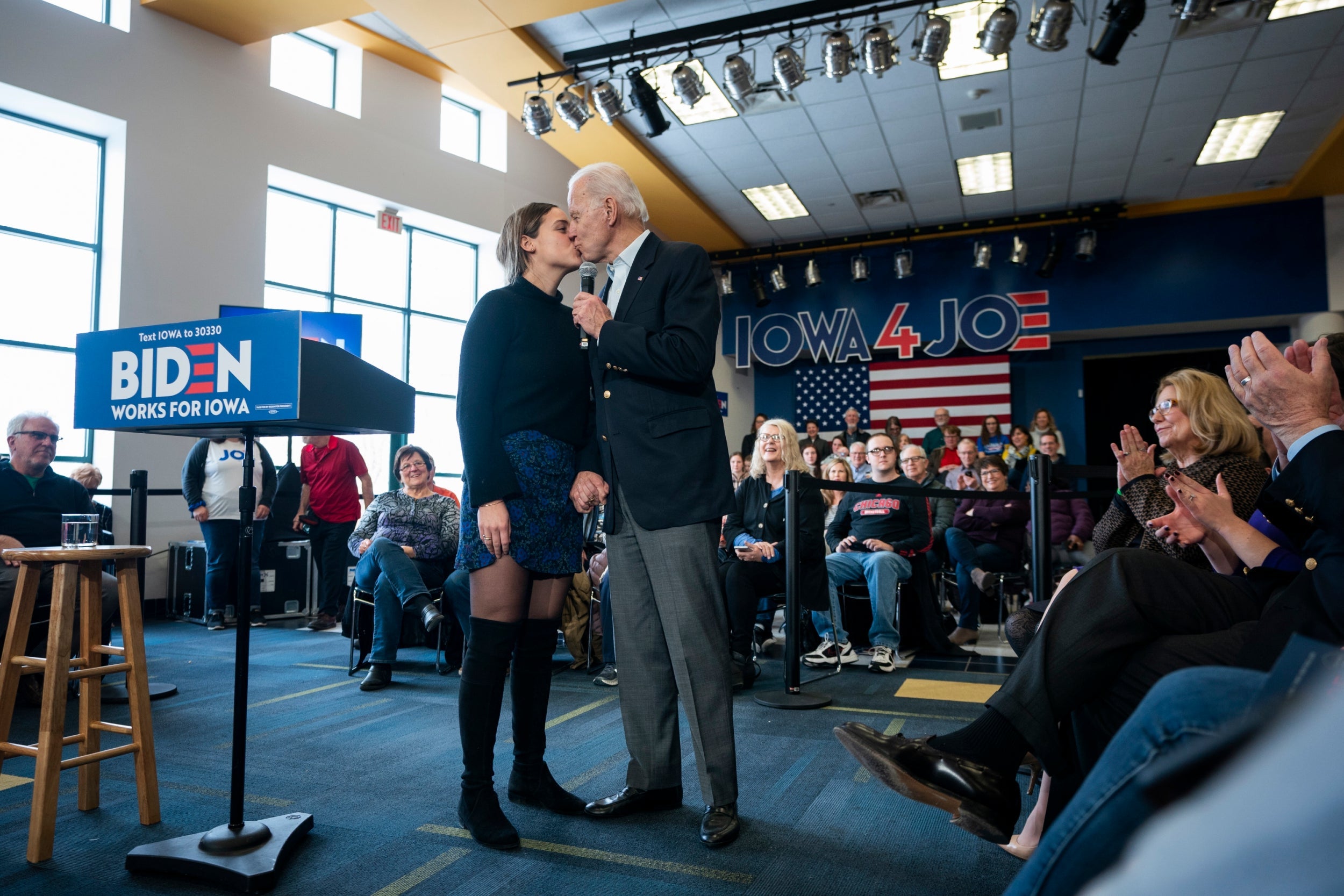 Sean Hannity mocked after calling Joe Biden's kiss with granddaughter 'creepy' (Getty)