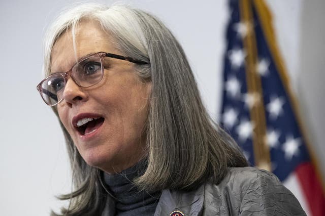 Representative Katherine Clark speaks during a press conference after a House Democratic Caucus meeting at the US Capitol on 14 January 2020 in Washington, DC.