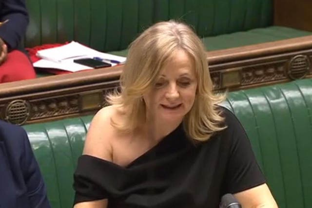 Shadow culture secretary Tracy Brabin was criticised online for her off-the-shoulder dress