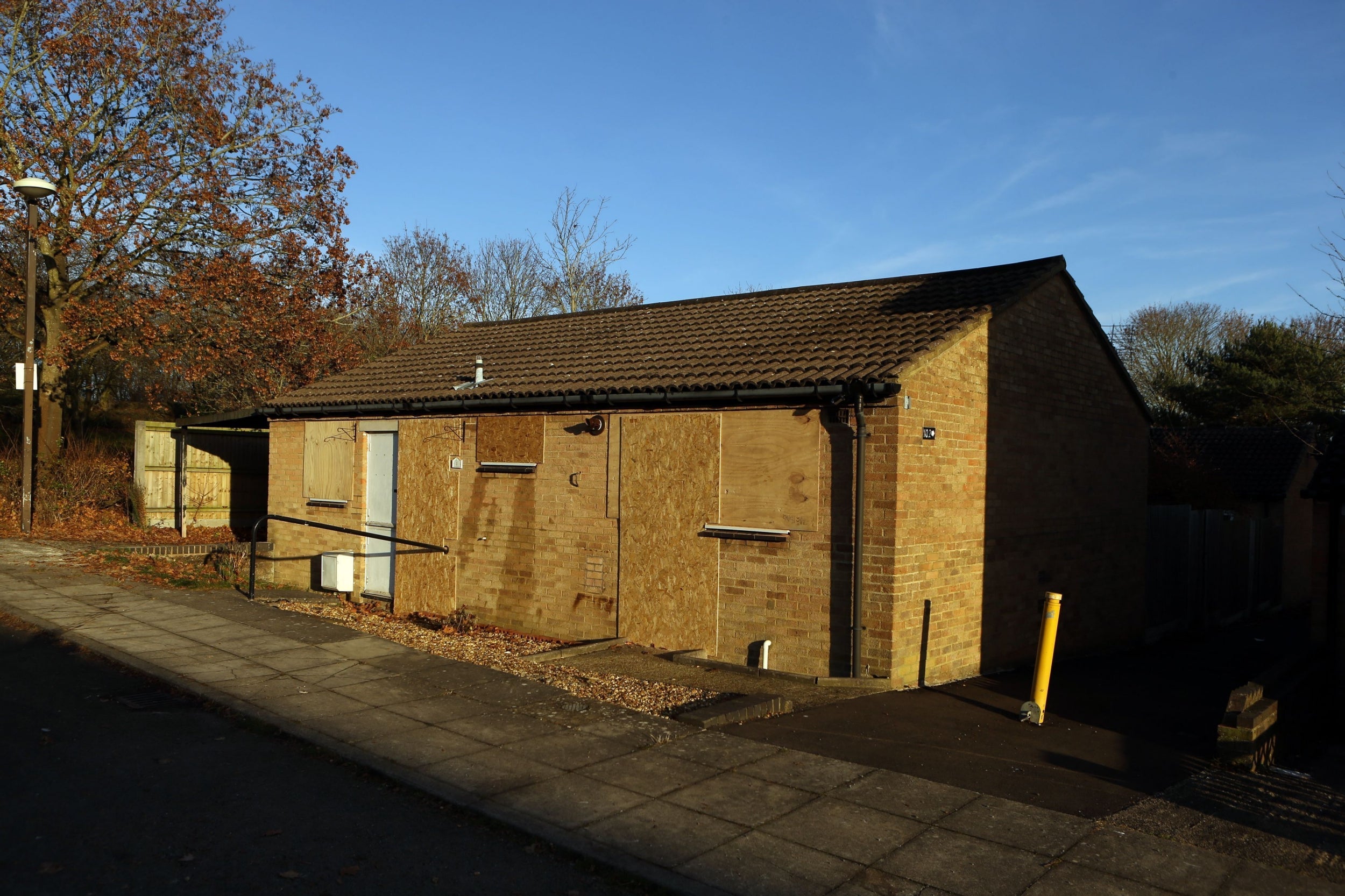 Bennell’s Milton Keynes home was boarded up after it was searched for evidence when he was charged in 2016