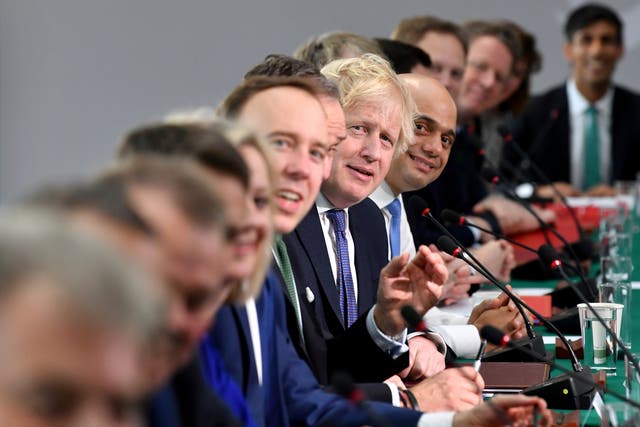 Suits you, sir: Boris Johnson’s male-dominated cabinet
