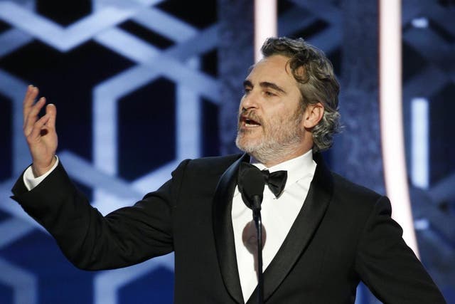 At the Golden Globes, Phoenix implored his fellow actors to stop taking private jets