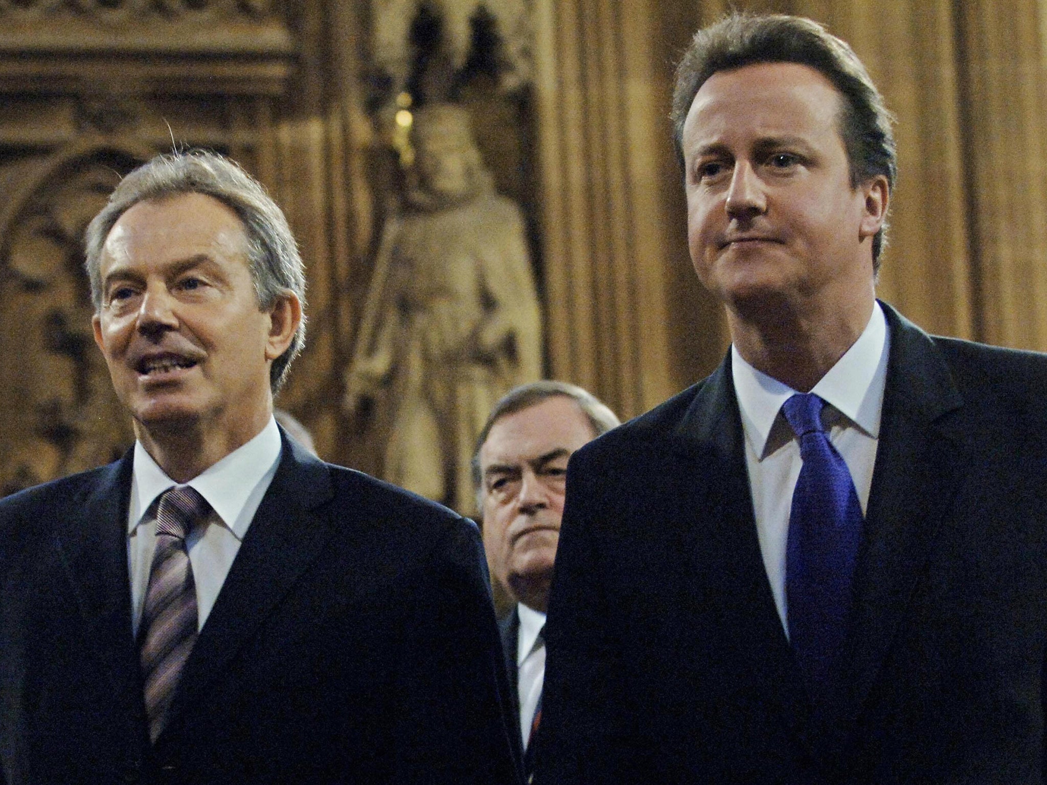 Blair’s approach to Euroscepticism became a millstone around Cameron’s neck (AFP/Getty)