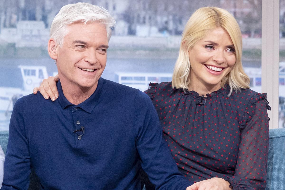 Schofield and Holly Willoughby on today’s broadcast of ‘This Morning’