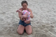 Shawn Johnson defends herself after being mum-shamed over video of daughter's first flip