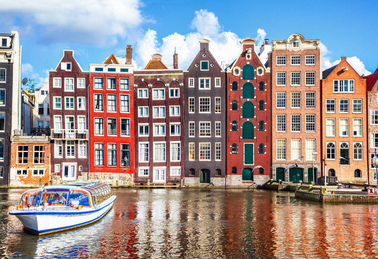 Amsterdam is renowned for its colourful canal houses