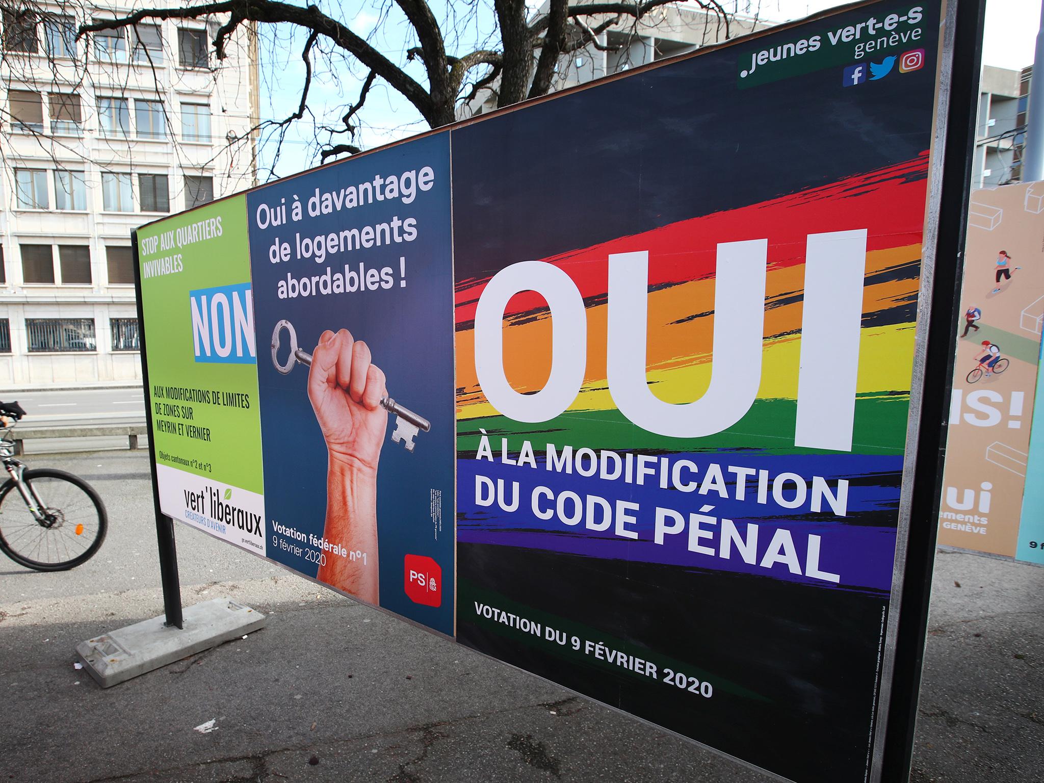The ballot will ask voters whether or not to confirm an 'anti-homophobia' law that has the approval of the Swiss parliament