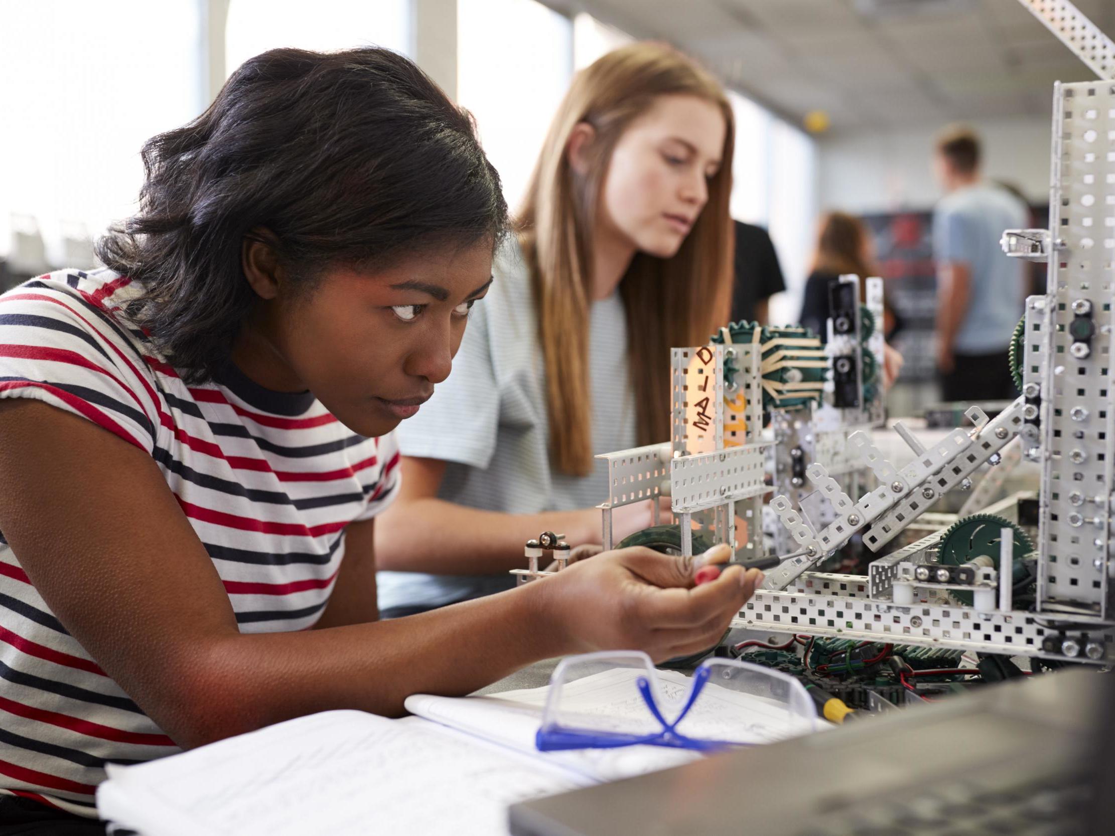 Many girls still see science and technology as the domain of boys