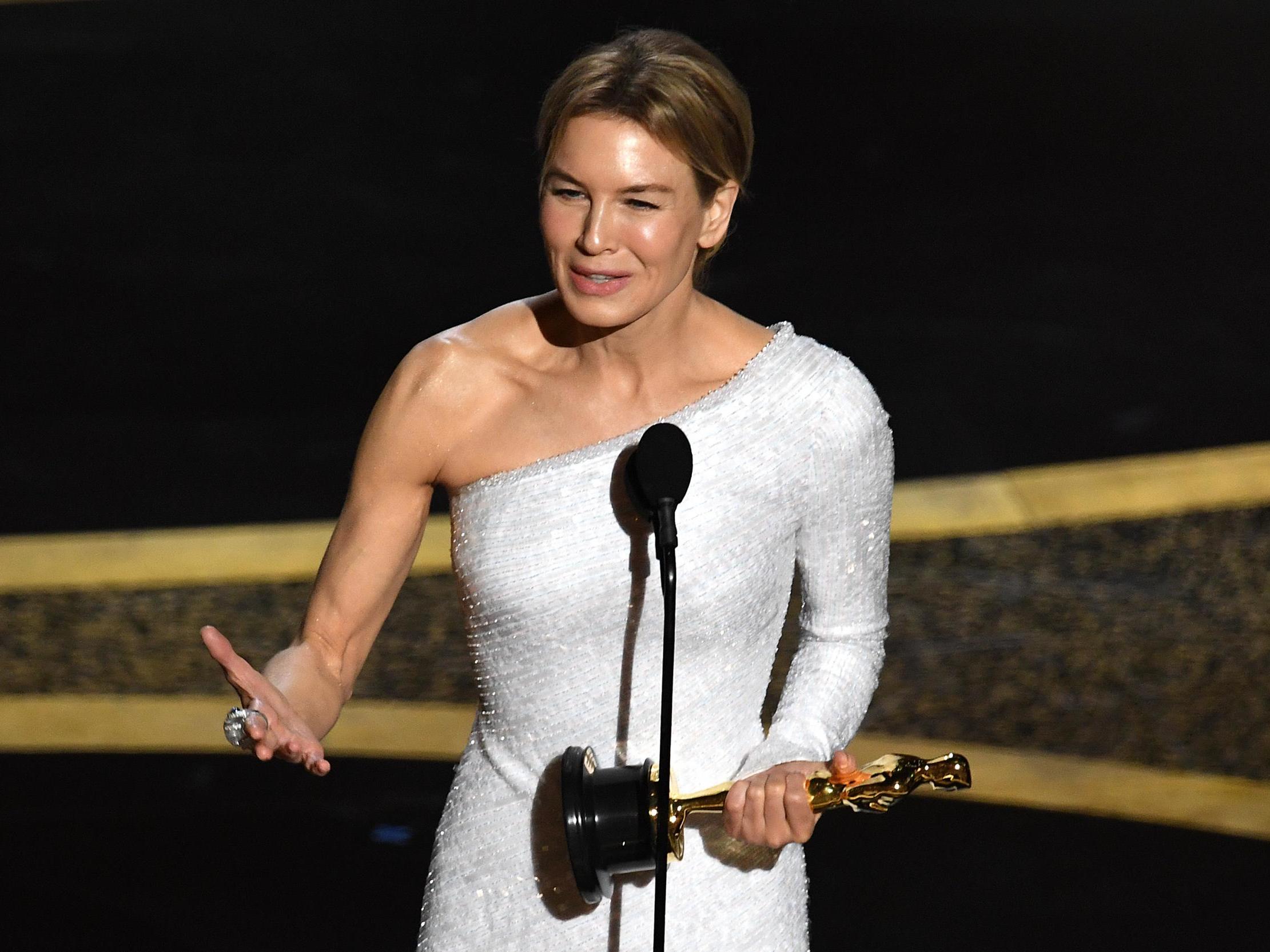 Oscars 2020 Ren e Zellweger wins best actress for portrayal of