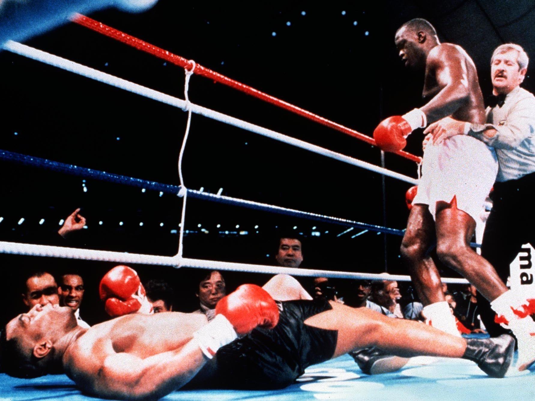 Buster Douglas knocks out Mike Tyson in Tokyo