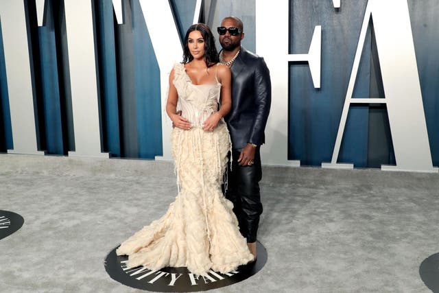Kim Kardashian-West with husband, Kanye West