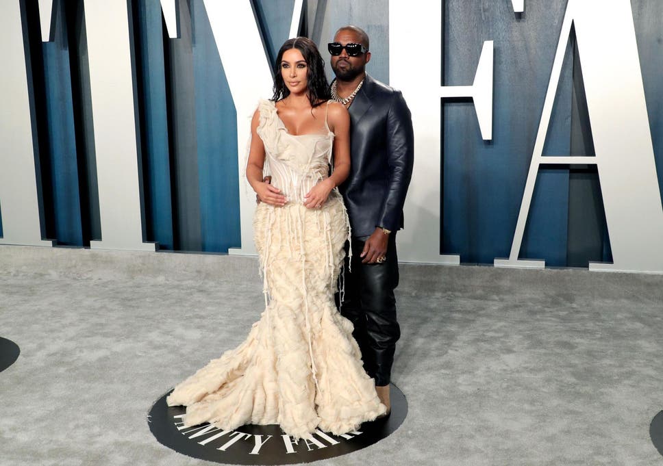 Image result for Kim Kardashian and Kanye West at Oscars 2020