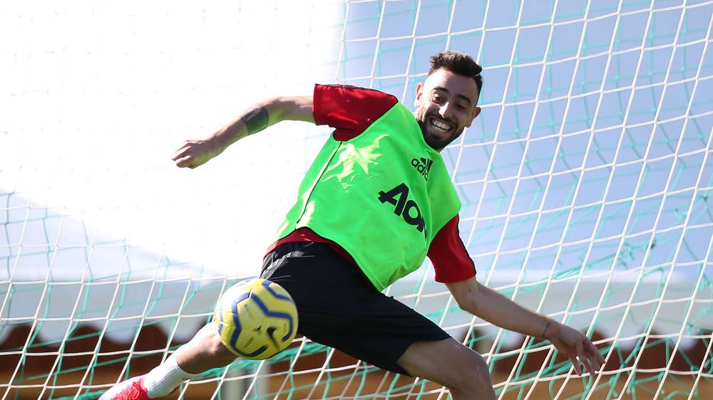 Manchester United train in Malaga