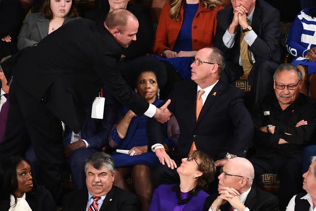 Fred Guttenberg, whose 14-year-old daughter was killed in the Parkland shootings in 2018, was removed from the State of the Union.