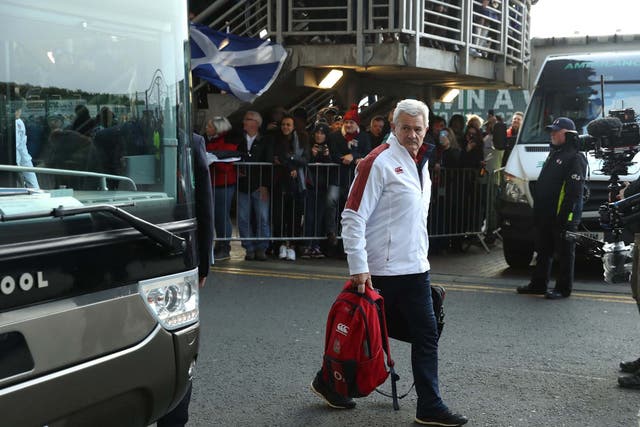 Neil Craig, the RFU's head of elite performance, was struck by a bottle upon arrival at Murrayfield