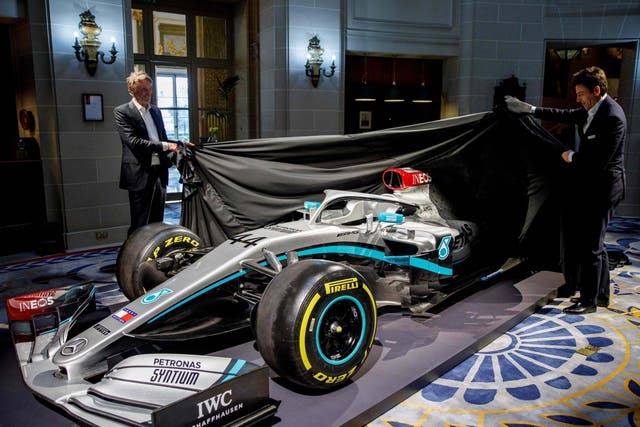 Ineos owner Jim Ratcliffe and Mercedes head Toto Wolff reveal the new car