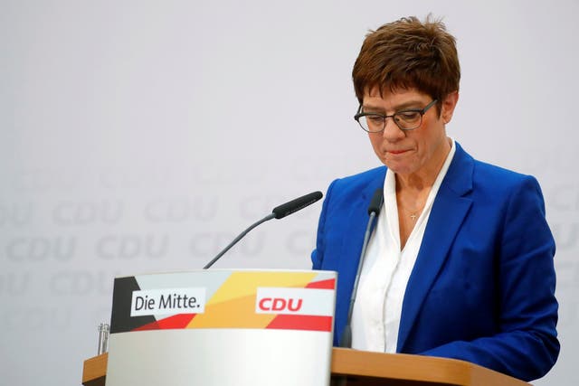 Annegret Kramp-Karrenbauer, outgoing leader of Germany’s Christian Democratic Union (