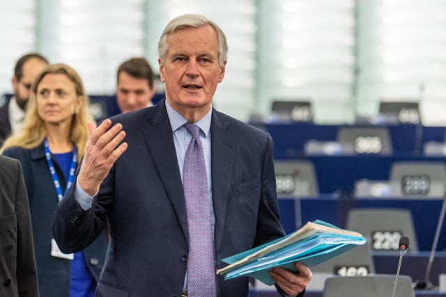 European Union's Chief Brexit negotiator Michel Barnier in the European Parliament