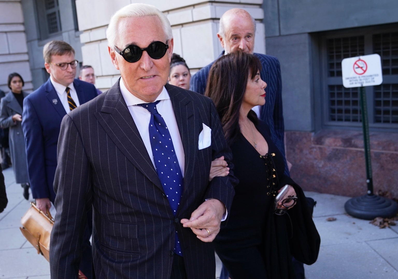 Roger Stone appealed to the president to pardon him after being found guilty last year