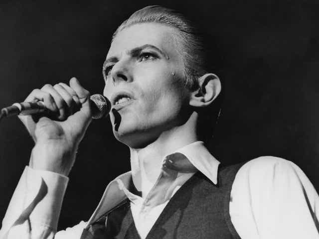 David Bowie in concert at Wembley, May 1976