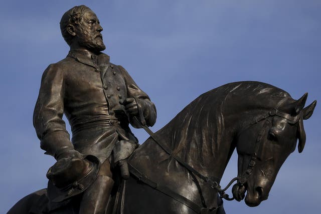 Statues of general Robert E Lee and other confederate figures are common across Virginia