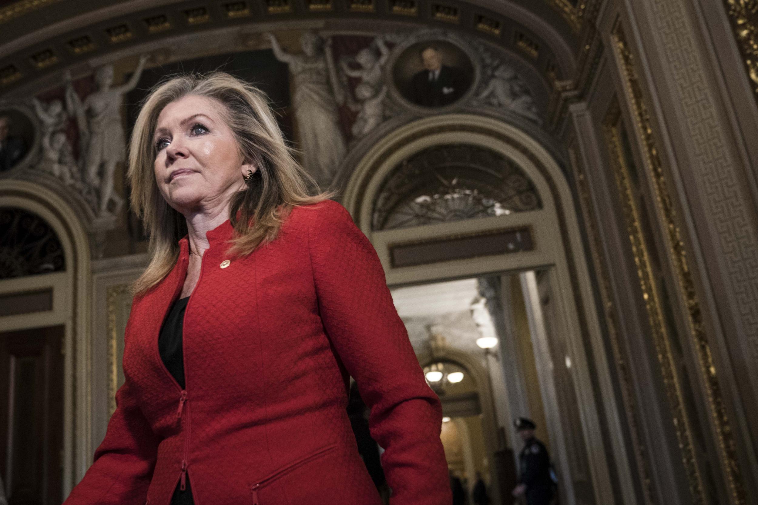 Republican Senator Marsha Blackburn blocked three election-security bills