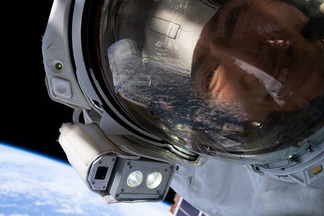Nasa astronaut Christina Koch takes an out-of-this-world selfie on the first all-woman spacewalk