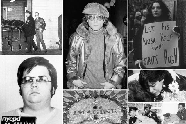United by a murder: Fans in mourning in 1980, the late John Lennon and his killer Mark David Chapman