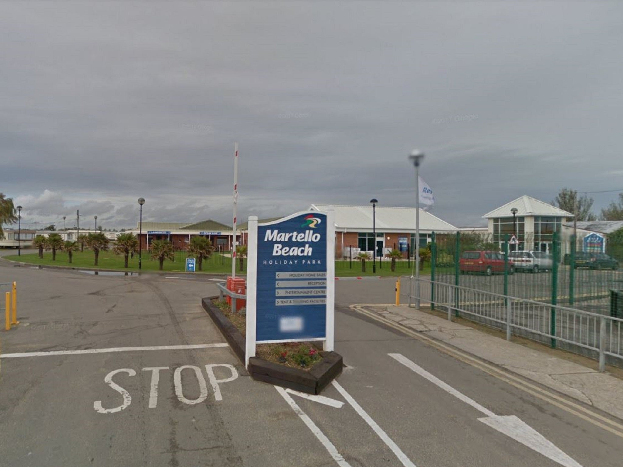 Google street view image of Martello Bay Holiday Park in Jaywick, Essex.