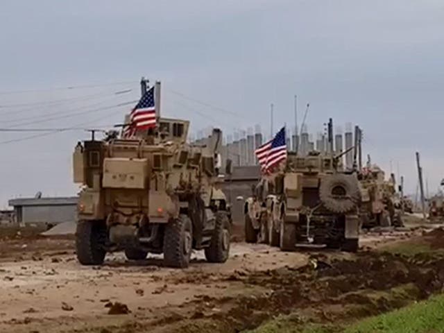 Convoy of US military vehicles was harassed by supporters of the Syrian regime near Qamishli