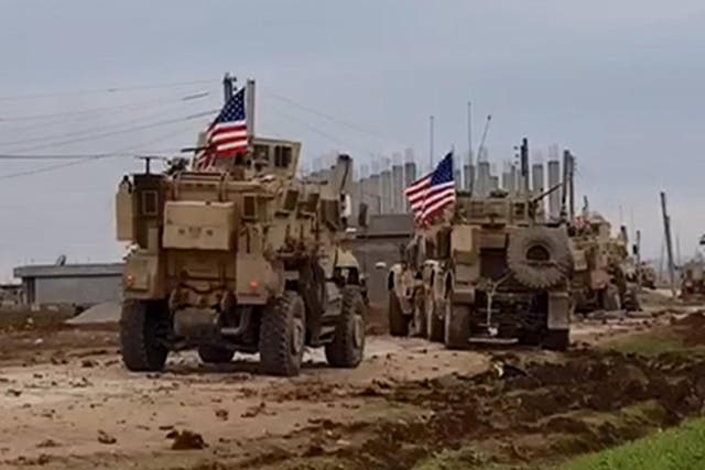 Convoy of US military vehicles was harassed by supporters of the Syrian regime near Qamishli