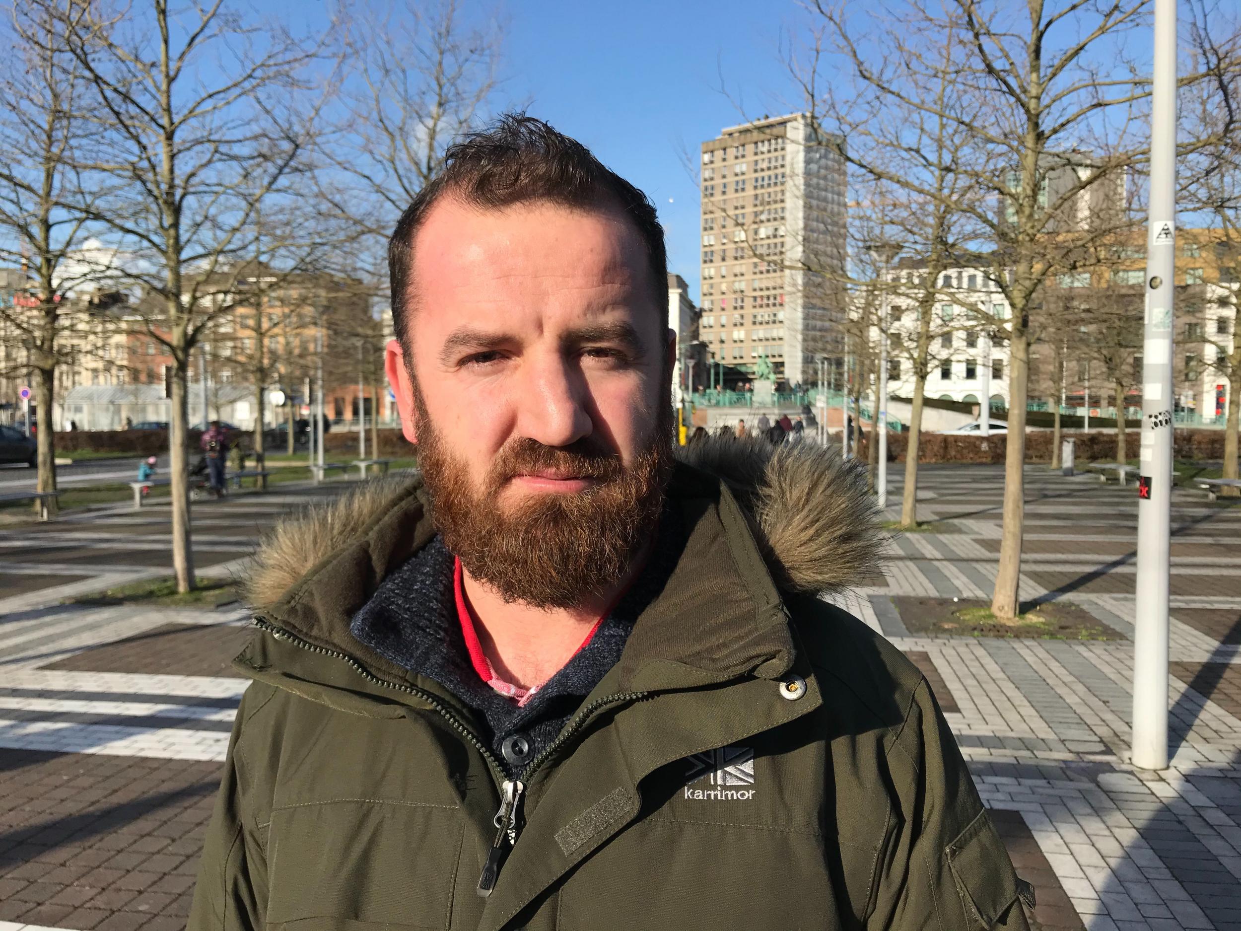 Mr Lala is currently sleeping rough in Brussels after being blocked from entering the UK