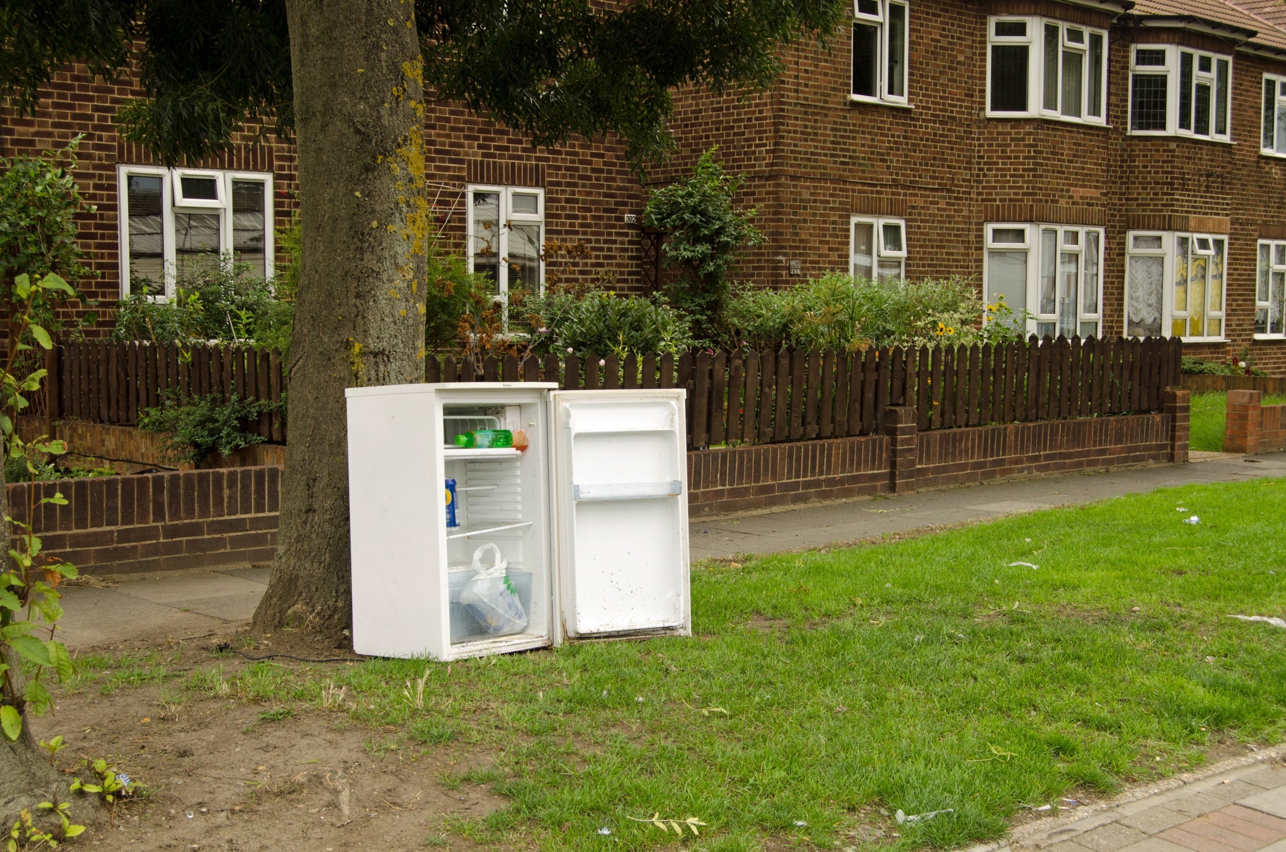 The ubiquitous fridge: there’s always one, especially in Dagenham