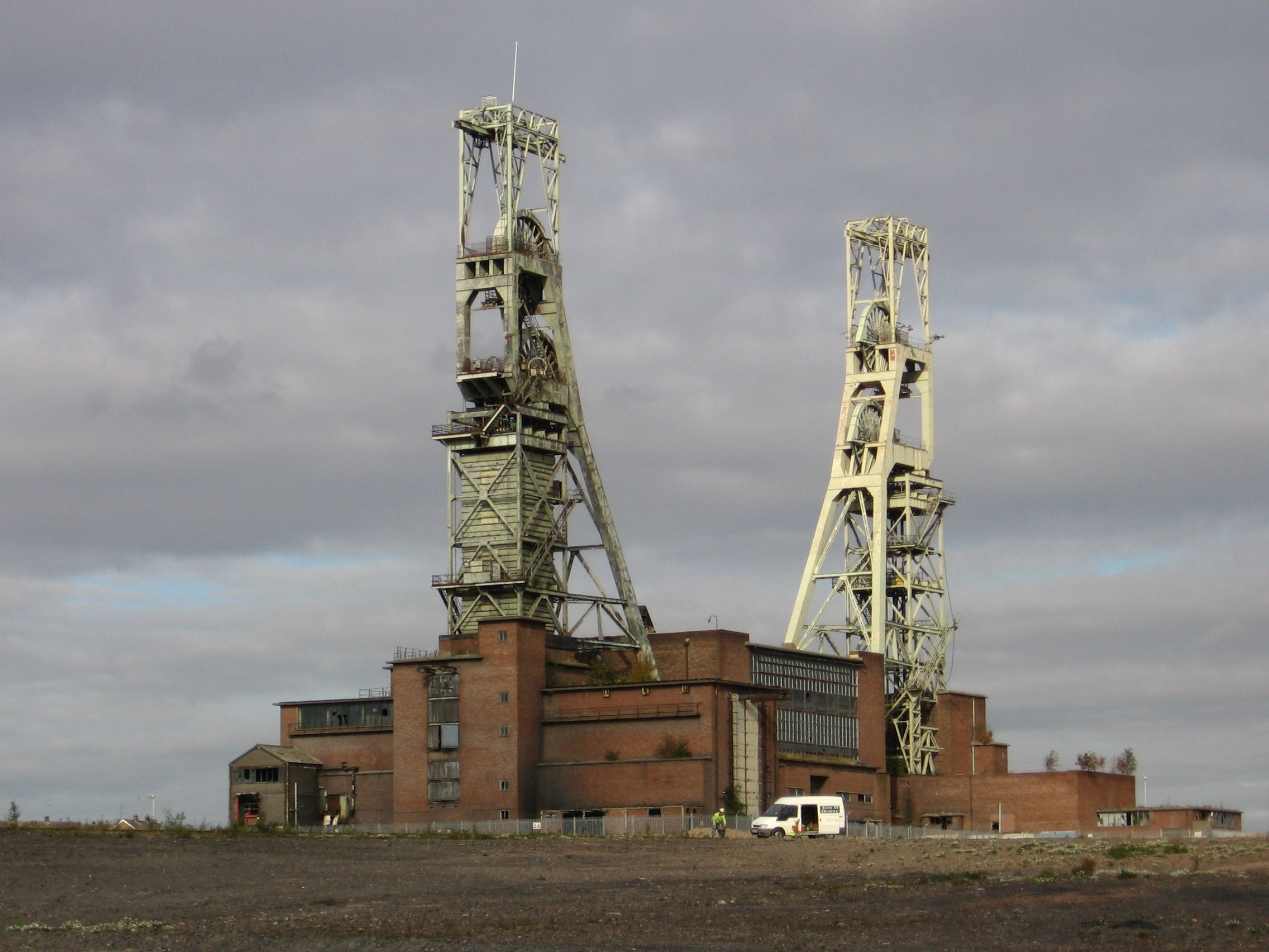 Colliery headstocks near Clipstone, Nottinghamshire, in 2009